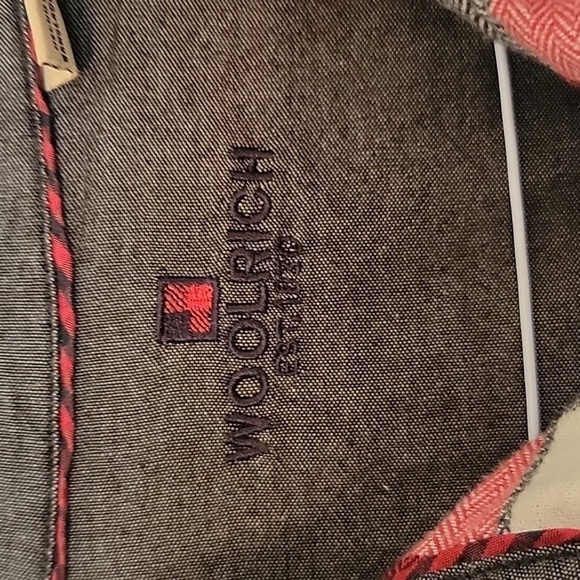 Woolrich Red and Black Plaid Button Flannel Shirt Down Size, M.  Unisex - Picture 2 of 9